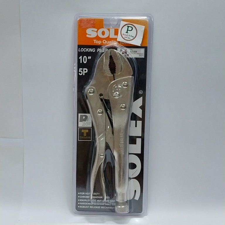 คีมล็อคSOLEX 5 จุด ปากโค้ง 10