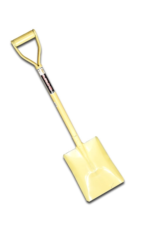 พลั่วปลายเรียบ ด้ามเหล็ก