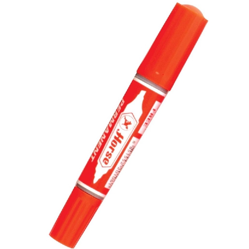 ปากกาเมจิก 2 หัว แดง Horse