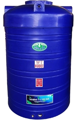 ถังเก็บน้ำสีน้ำเงินSize2000L