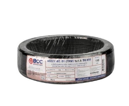 สายไฟ THW#1.5 ดำ/เมตร