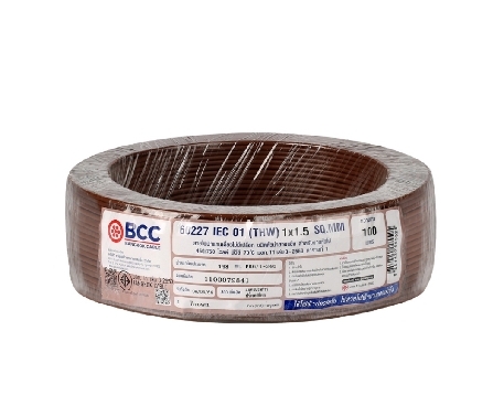 สายไฟ THW#1.5 น้ำตาล/เมตร