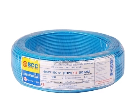 สายไฟ THW#1.5 ฟ้า/เมตร