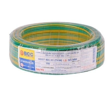 สายไฟ THW#1.5 เขียว/เมตร