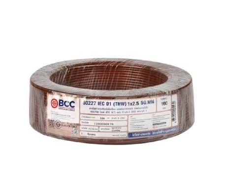 สายไฟTHW#2.5 น้ำตาล