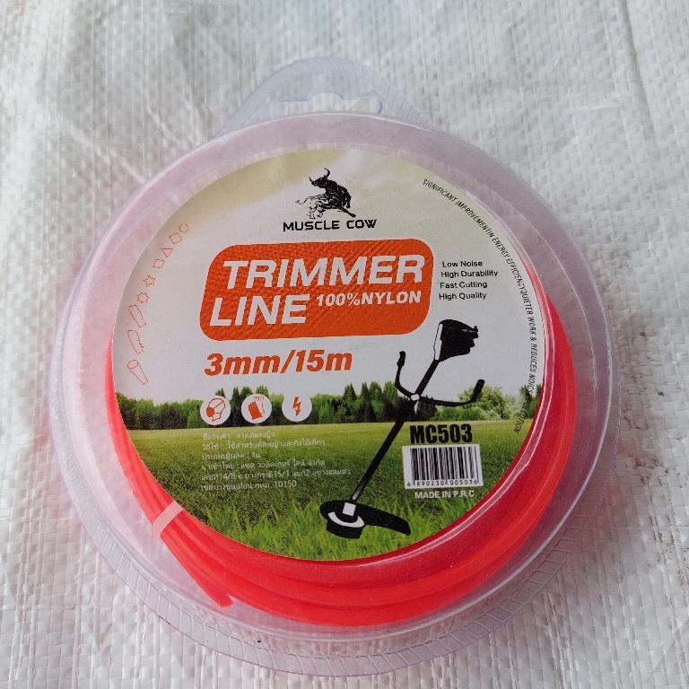 สายเอ็นตัดหญ้าเหลี่ยม 3mm.50เมตร