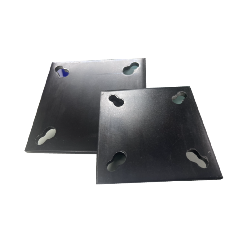 เหล็กเพลทสี่เหลี่ยม 6มม. เจาะรู 6*6