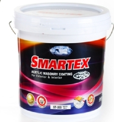 สี smartex สีน้ำภายนอก-ใน สีขาว ขนาด 9 ลิตร 