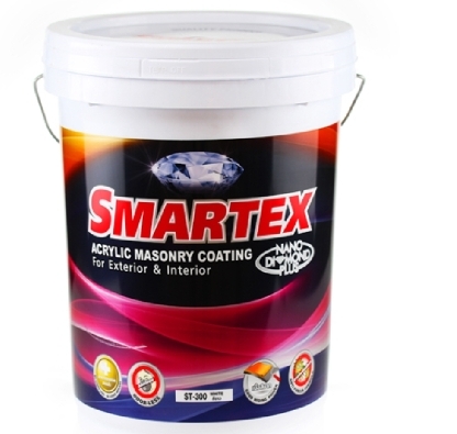 สี smartex สีน้ำภายนอก-ใน สีขาว ขนาด 9 ลิตร 