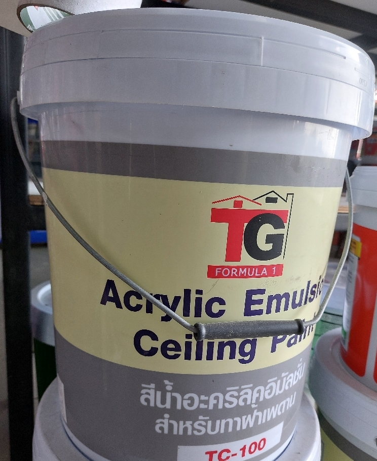 สีน้ำทาฝ้าเพดานและผนัง ทีจี 18ลิตร
