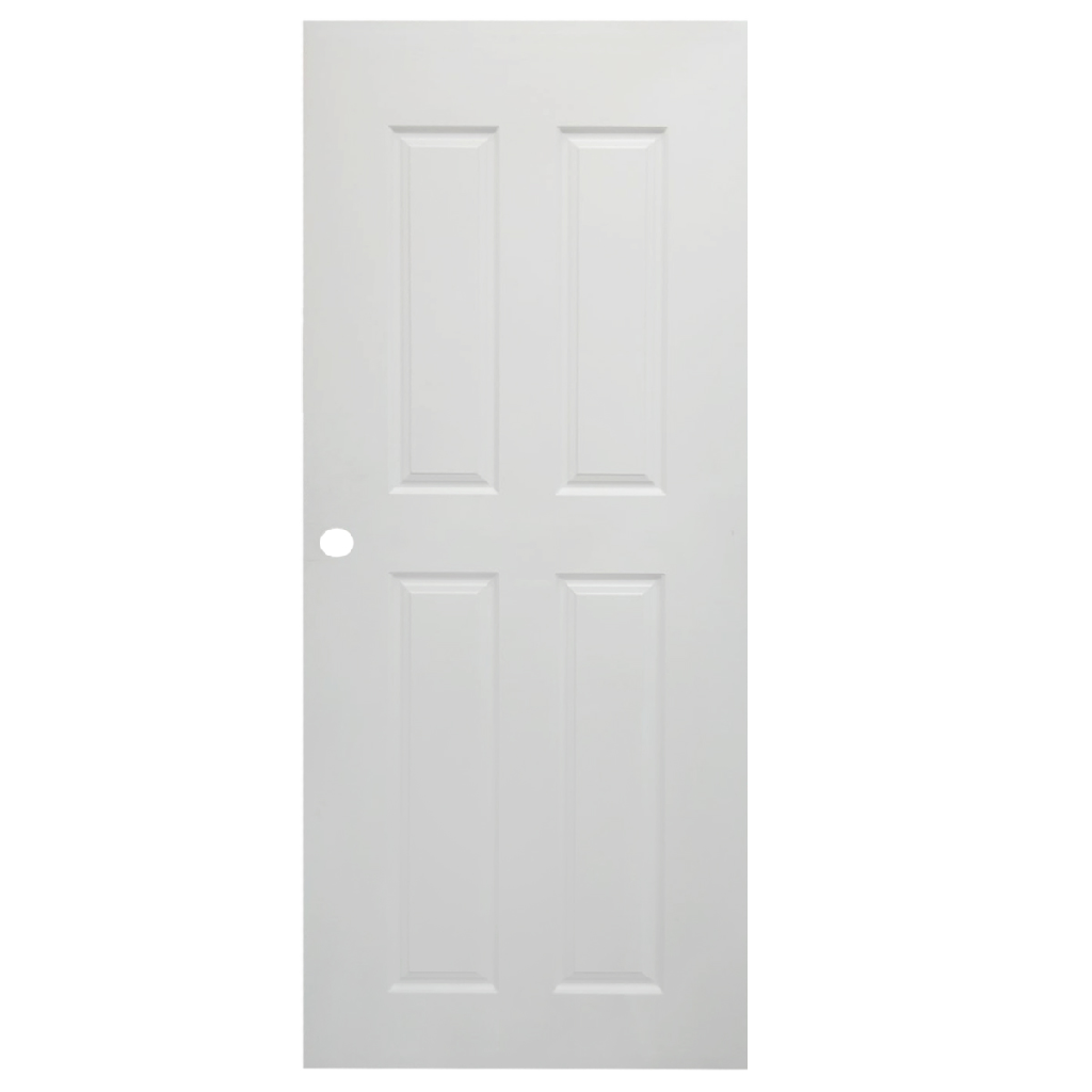 บานประตู UPVC ขนาด80*200ซม.สีขาวลูกฟัก4ช่อง