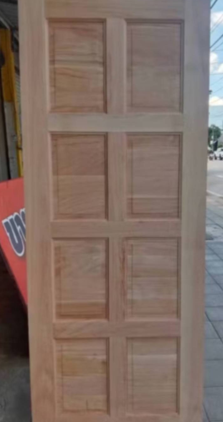 บานประตูไม้สยาเนื้อแข็ง 80*200