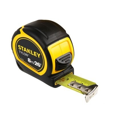 ตลับเมตร 8M 16นิ้ว STANLEYดำ