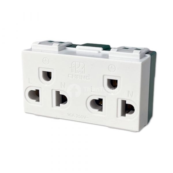 ปล้๊กกราวด์คู่ PCH 904N ตรงช้าง