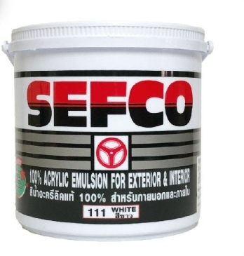 สีน้ำอะครีลิคภายนอก SEFCO ขนาด 1กล. 111ขาว