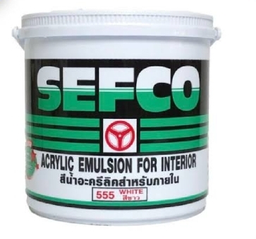 สีน้ำอะครีลิคภายใน SEFCO ขนาด 2.5กล. 555ขาว