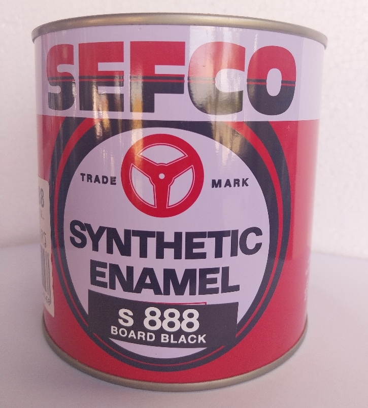 สีเคลือบน้ำมัน SEFCO ขนาด 1 กป.#S888 ดำด้าน