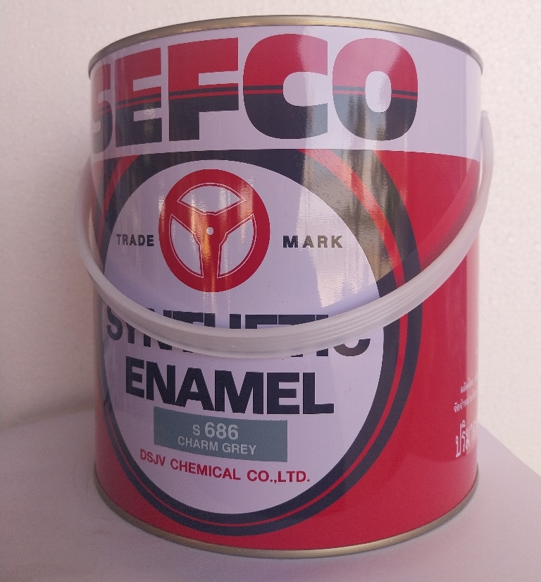 สีเคลือบน้ำมัน SEFCO ขนาด 1 กล.#S686 เทา