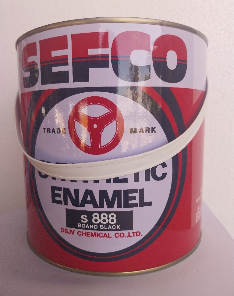 สีเคลือบน้ำมัน SEFCO ขนาด 1 กล.#S888 ดำด้าน